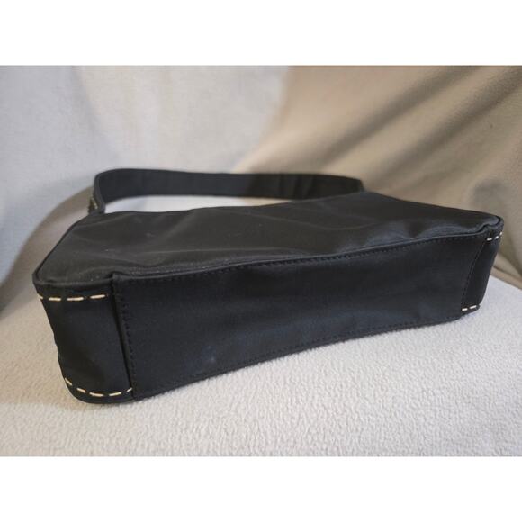 Vtg Y2K Embroidered Beaded PVC Arm Purse Floral Tulip - Picture 4 of 14